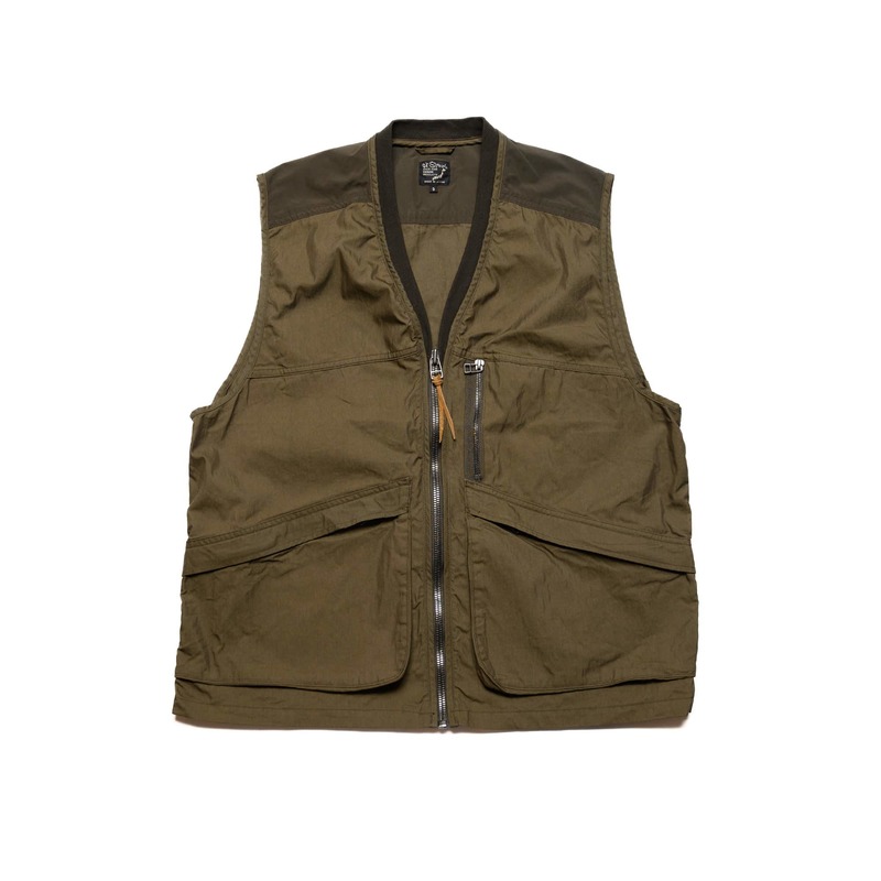 Orslow Cotton Nylon Utility Vest - Army Green | Garmentory