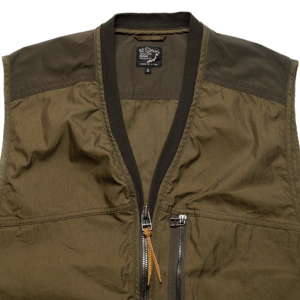 Orslow Cotton Nylon Utility Vest - Army Green | Garmentory