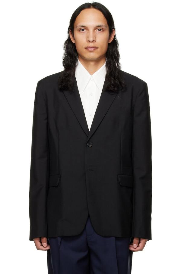 Acne Studios Black Single-Breasted Blazer | Garmentory