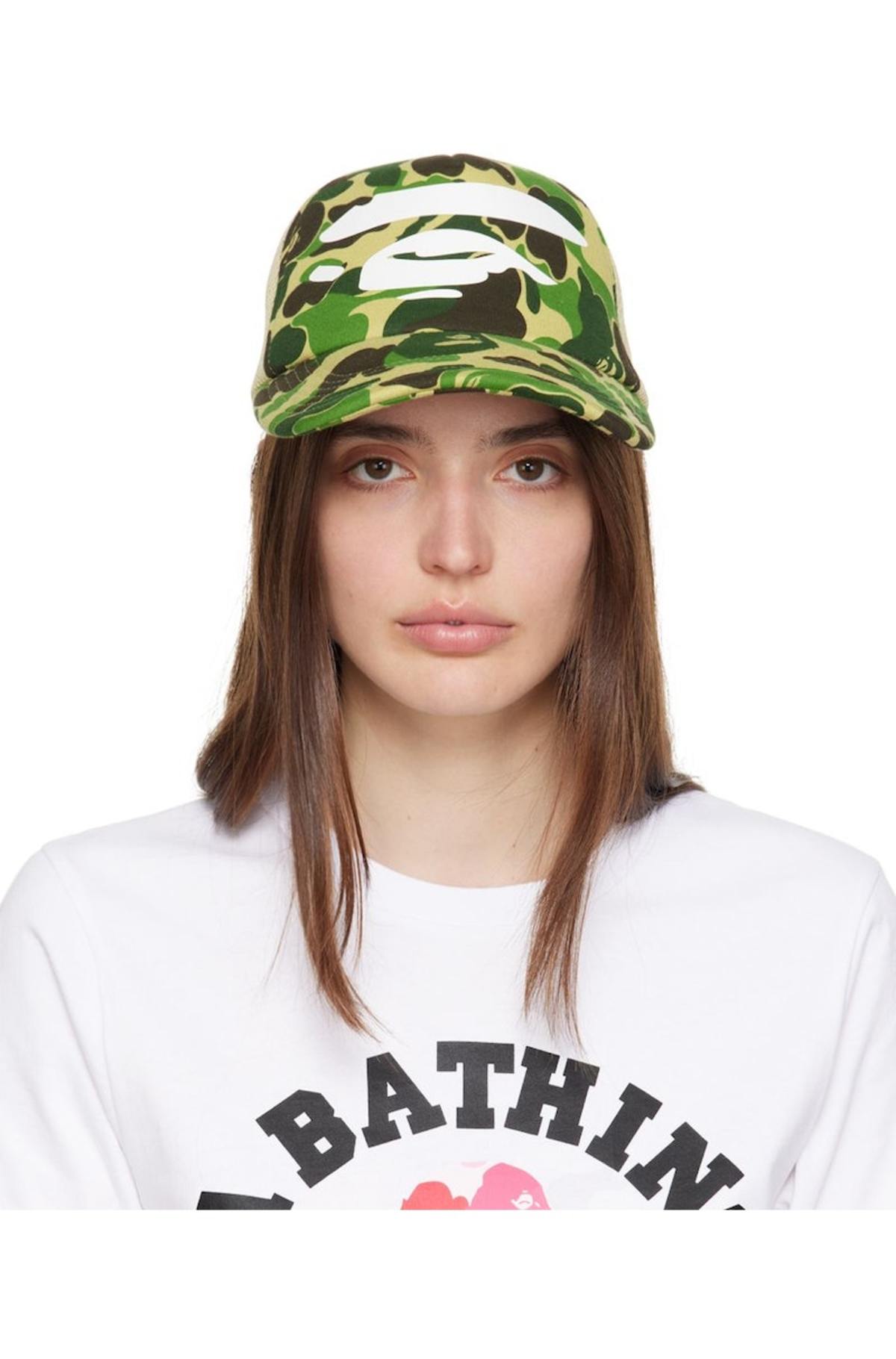 Bape ABC Camo Ape Face Cap - Green | Garmentory