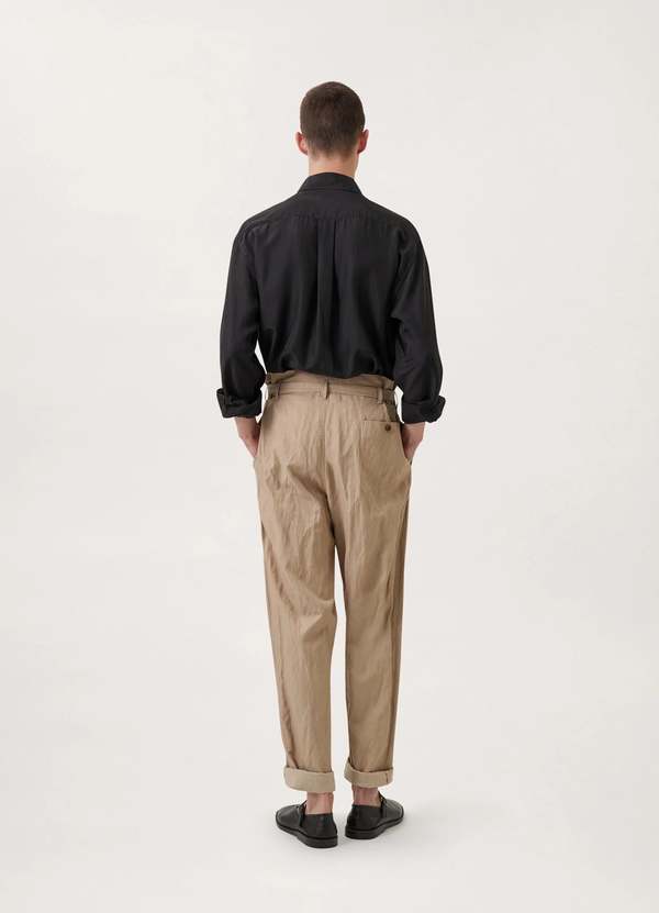 LEMAIRE】TWISTED CHINO PANTS BEIGE 46 Twisted Belted Pants in Snow