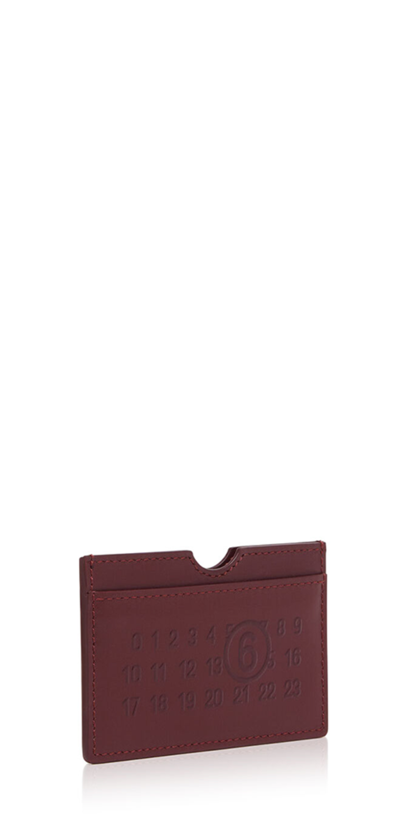 MM6 Maison Margiela Numeric Logo Card Holder - Port Bordeaux