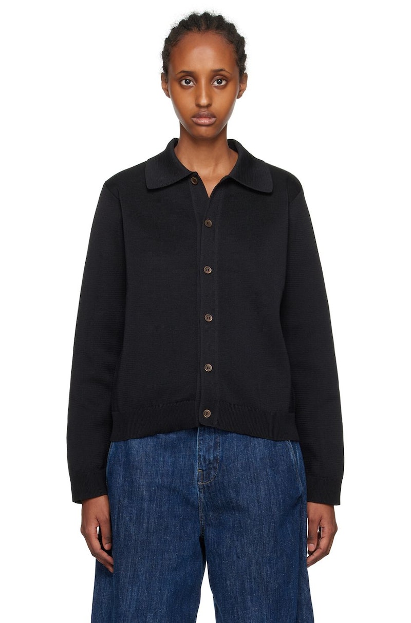 最安値　24SS OUR LEGACY EVENING POLO カーディガン Our Legacy Evening Polo Cardigan - Black | Garmentory