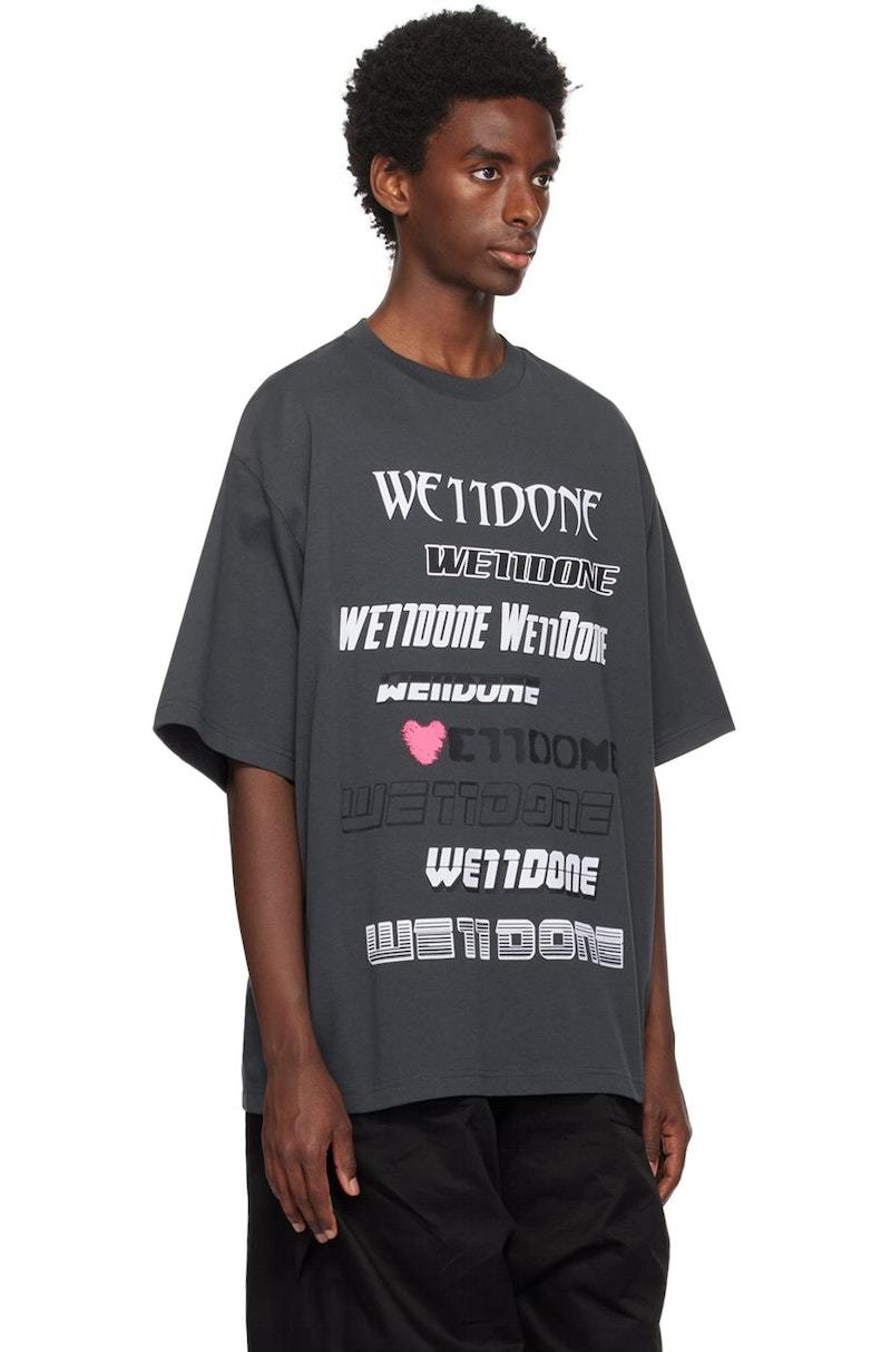 We11Done ♥ Sheldon Ringer T-Shirt /追跡付 we11done Printed T-Shirt - Gray | Garmentory