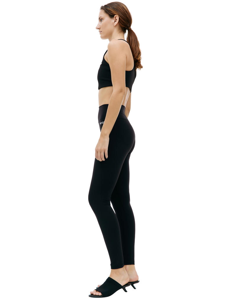 SPORTY & RICH Running printed leggings - Black | Garmentory