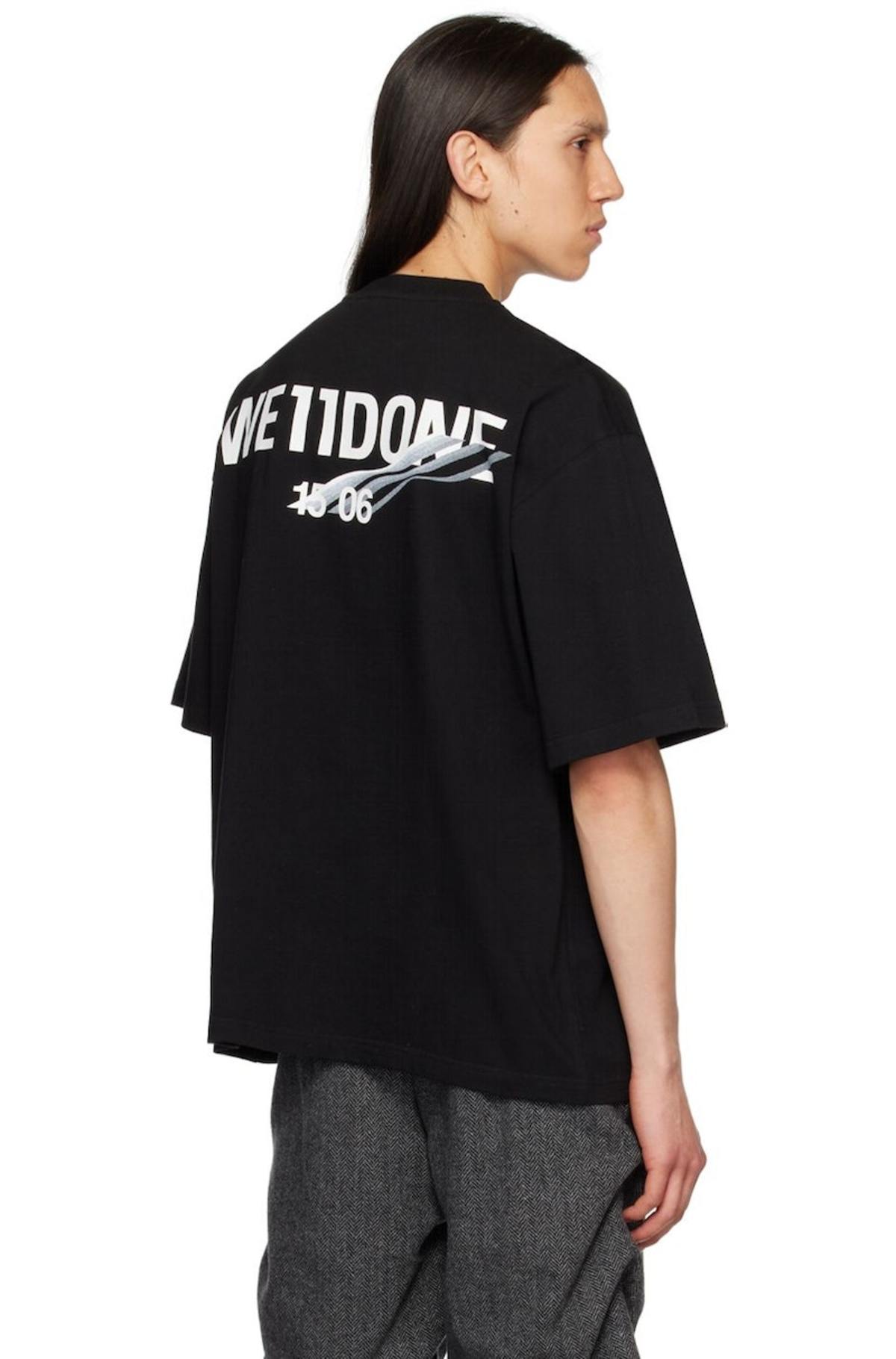 We11done Black Wave T-Shirt | Garmentory