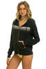 Aviator Nation 5 Stripe Hoodie - Charcoal Grey - Thumbnail 3
