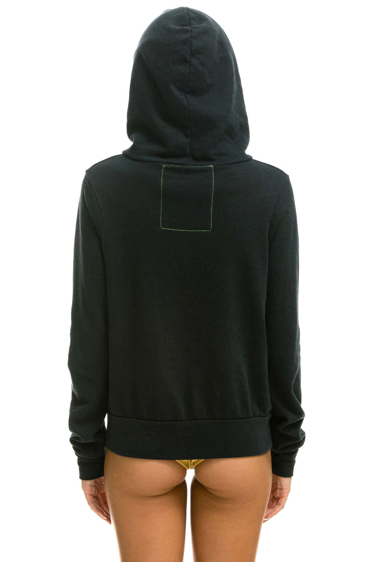 Aviator Nation 5 Stripe Hoodie - Charcoal Grey - Image 4 of 5