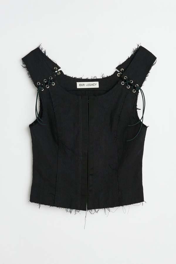 Our Legacy Tough Cotton Canvas Vest - Black | Garmentory