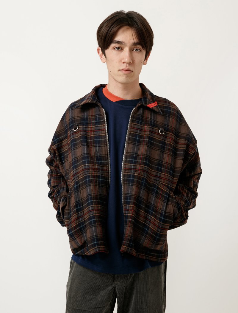 Phingerin Mens Zip Run Jacket - Plaid | Garmentory
