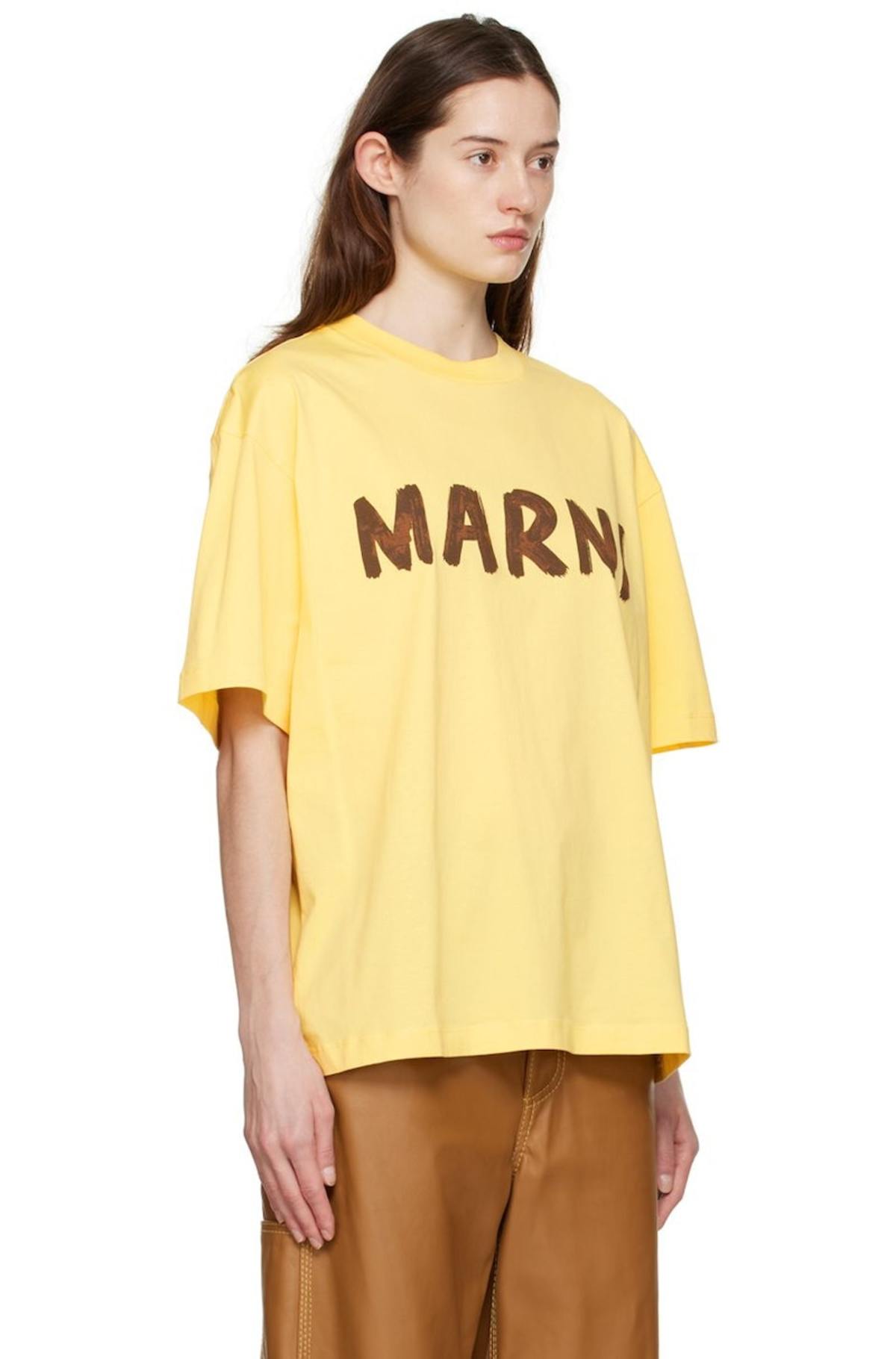 Marni Yellow Printed T-Shirt - Lemmon | Garmentory