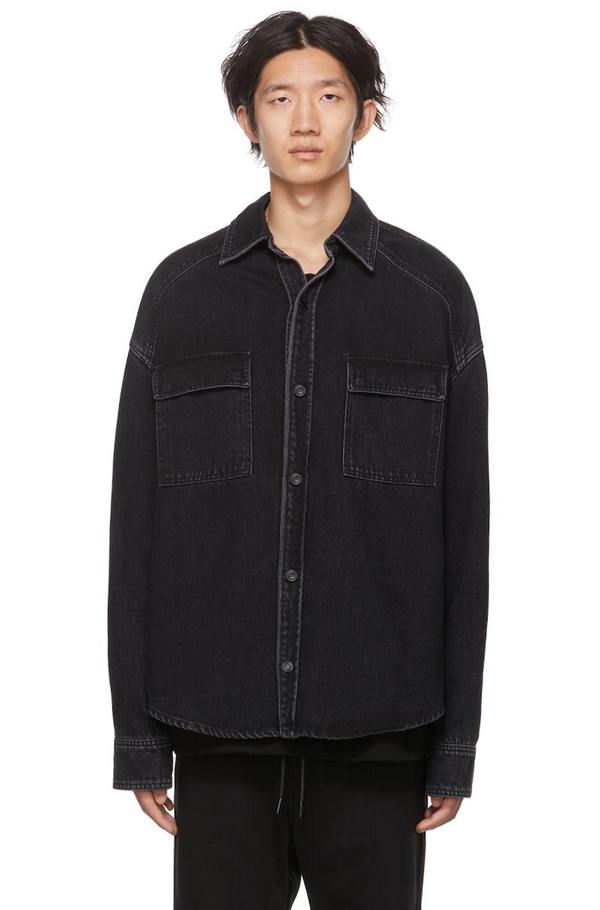 Juun-J-Black-Denim-Shirt-