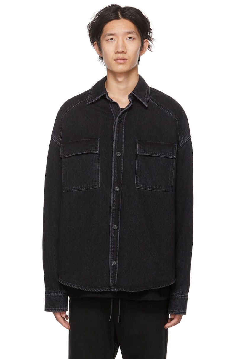 Juun-J-Black-Denim-Shirt-