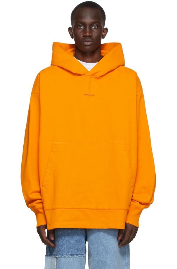 Acne Studios Logo Hoodie - Orange | Garmentory