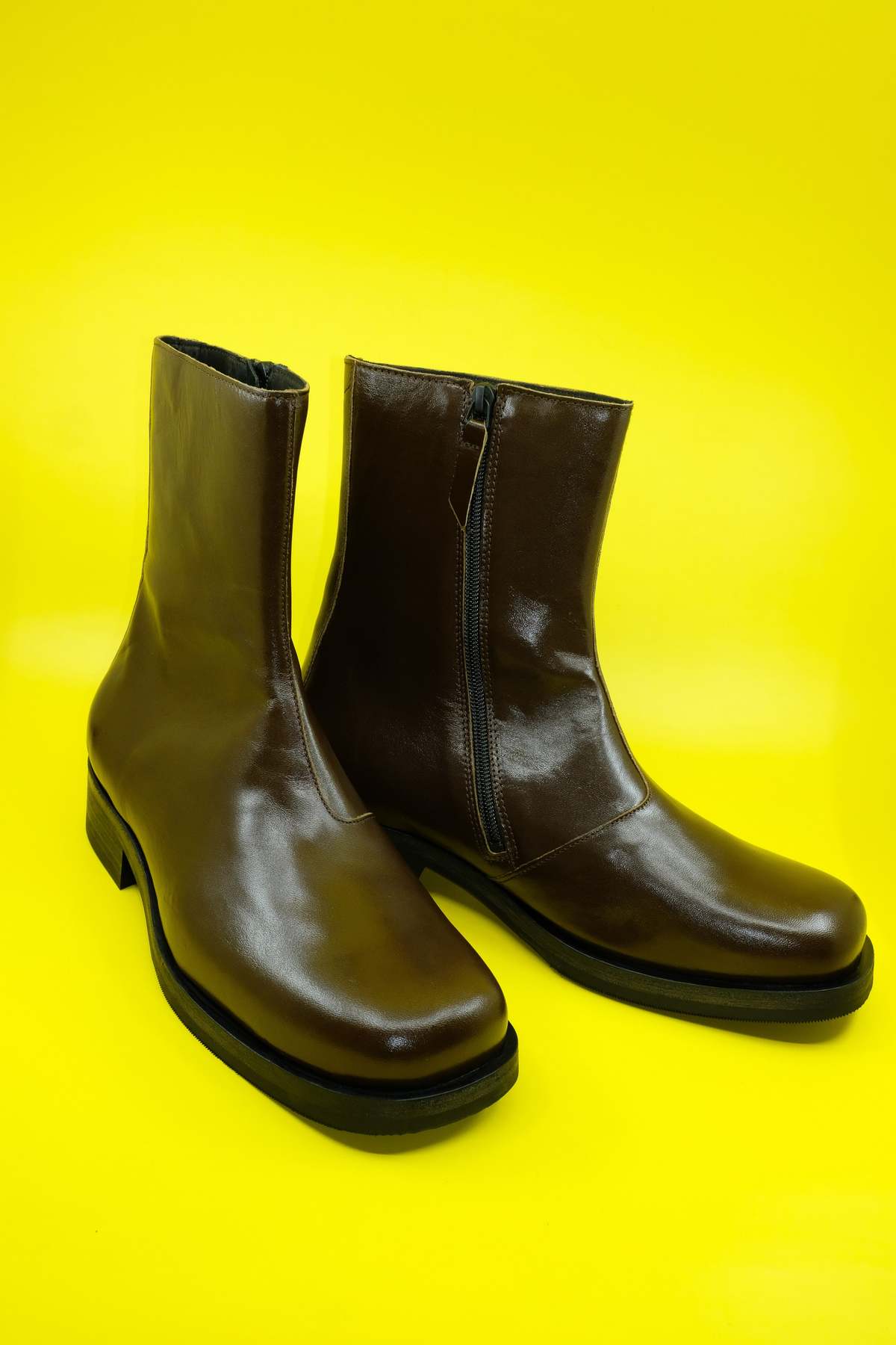 Olive Leather Camion Boot | Garmentory