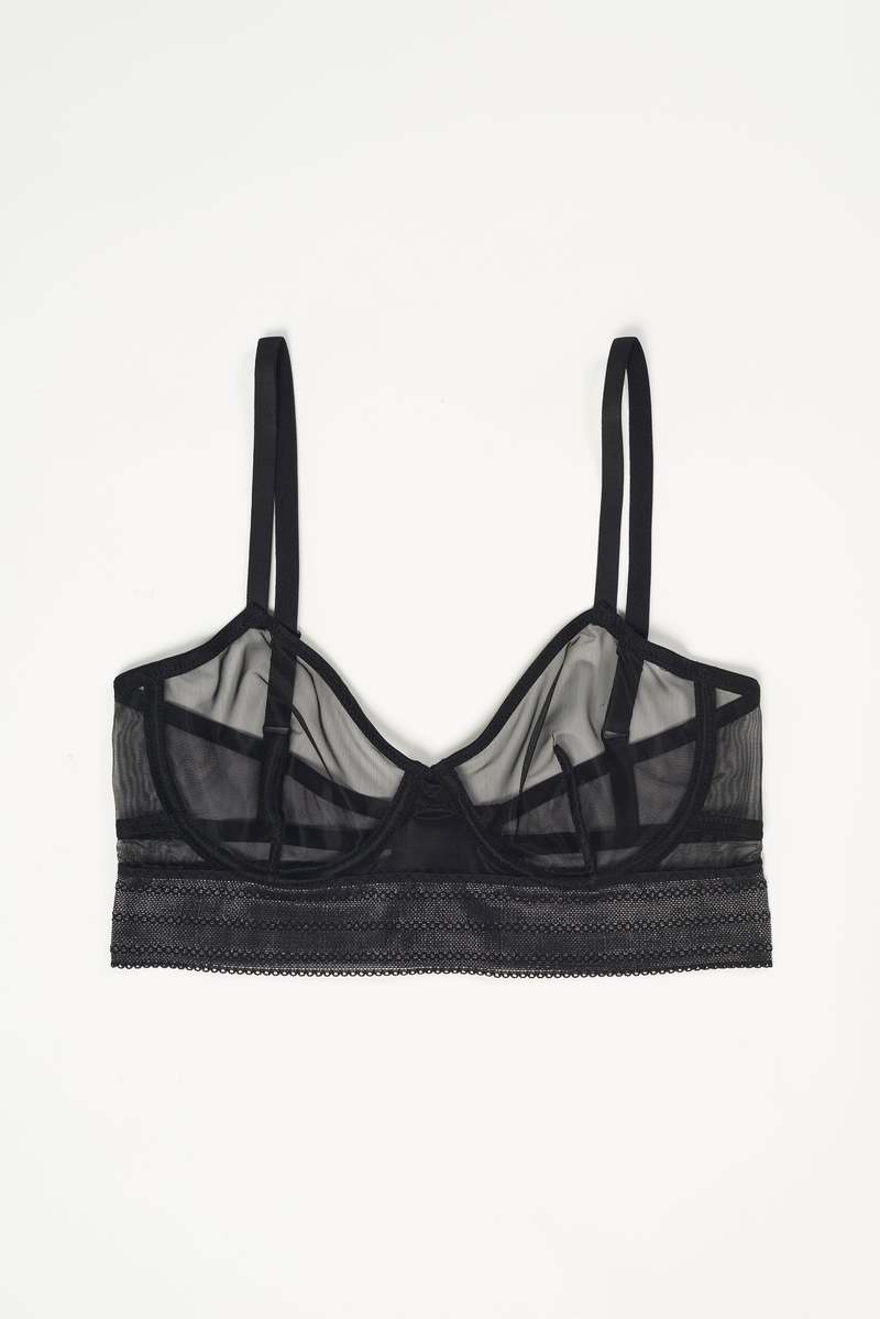 Else Bare Underwire Full Cup Longline Bra - Black | Garmentory