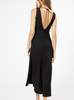Sophie Rue Linen V Back Midi Dress - Black - Thumbnail 8