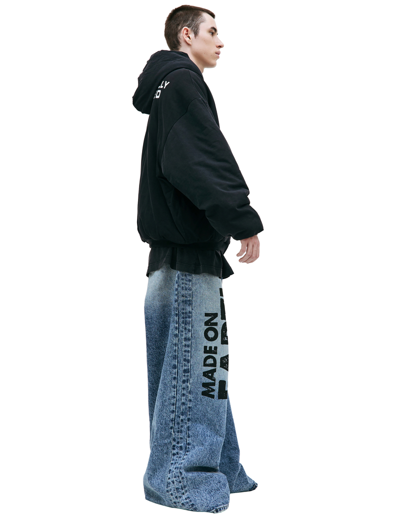 トップス VETEMENTS Oversized Printed Hoodie Vetements printed hoodie - Black | Garmentory