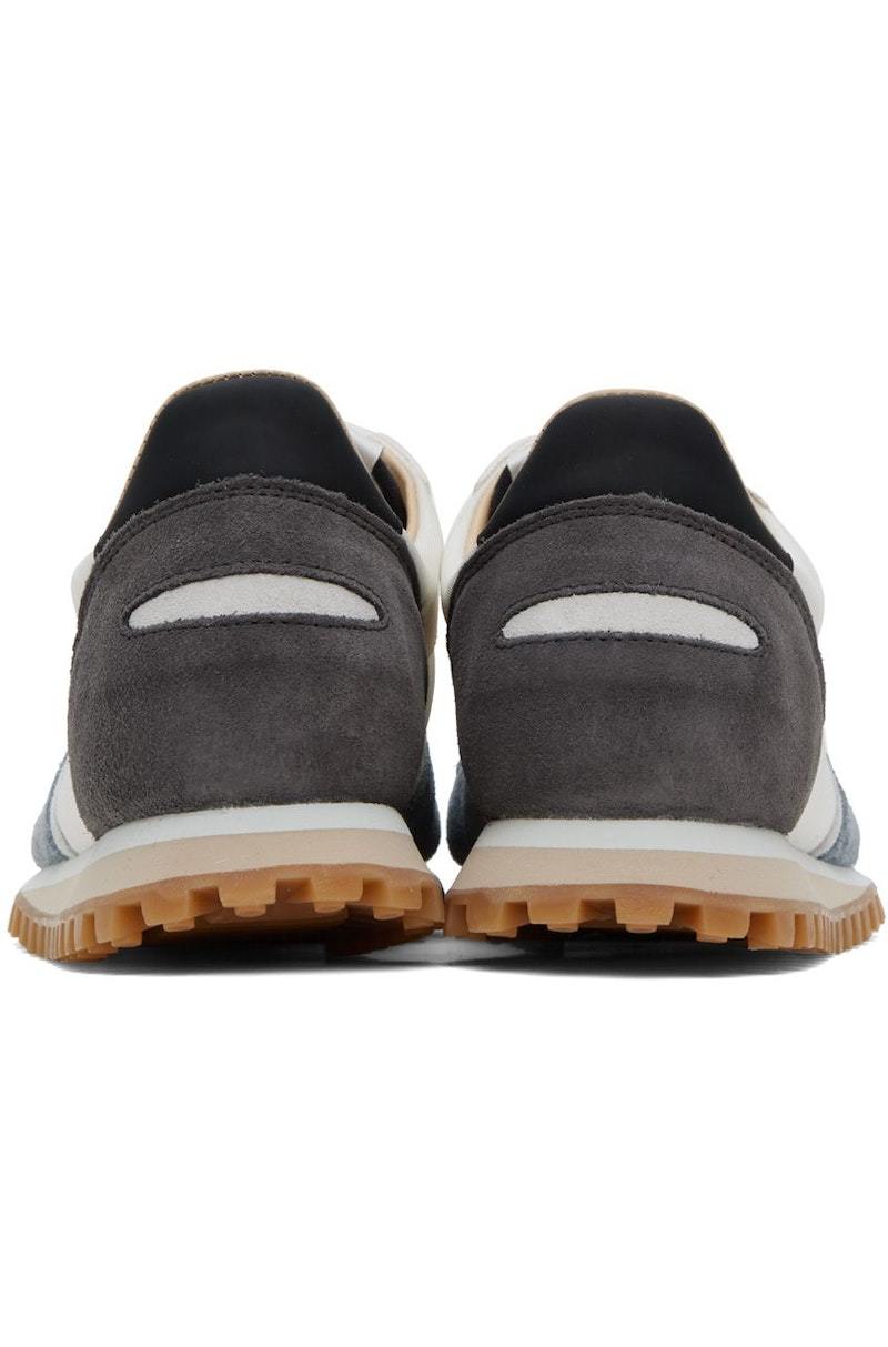Spalwart White & Gray Marathon Trail Low Sneakers - Pigeon Blue