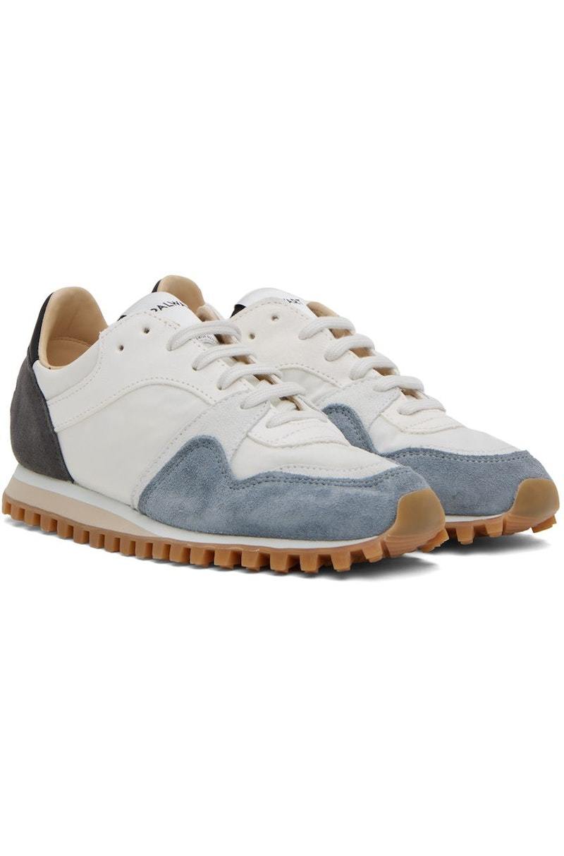 Spalwart White & Gray Marathon Trail Low Sneakers - Pigeon