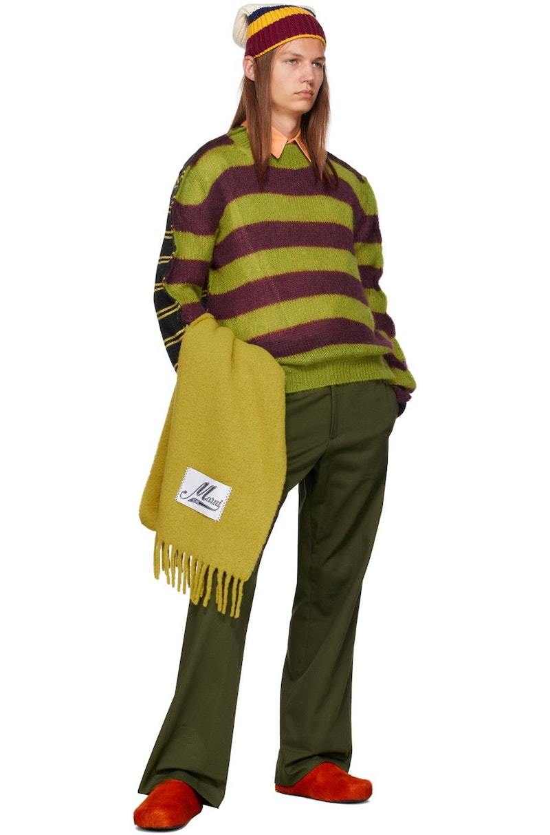 ☆韓国の人気☆【MARNI】☆MARNI GREEN CHECK WOOL SCARF☆ ☆韓国の人気☆【MARNI】☆MARNI GREEN CHECK WOOL SCARF☆