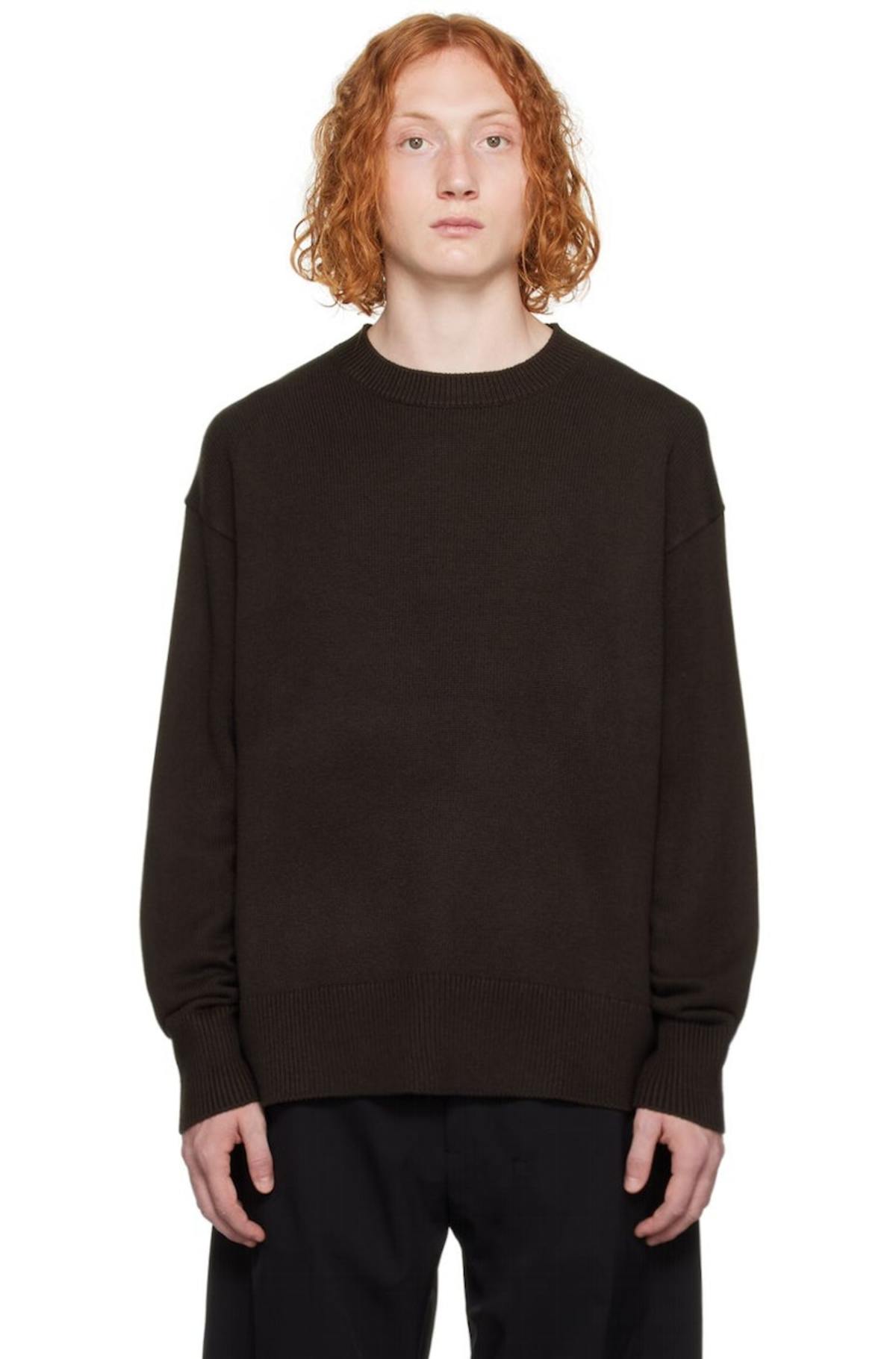 Studio Nicholson Brown Alto Sweater - Ganache | Garmentory