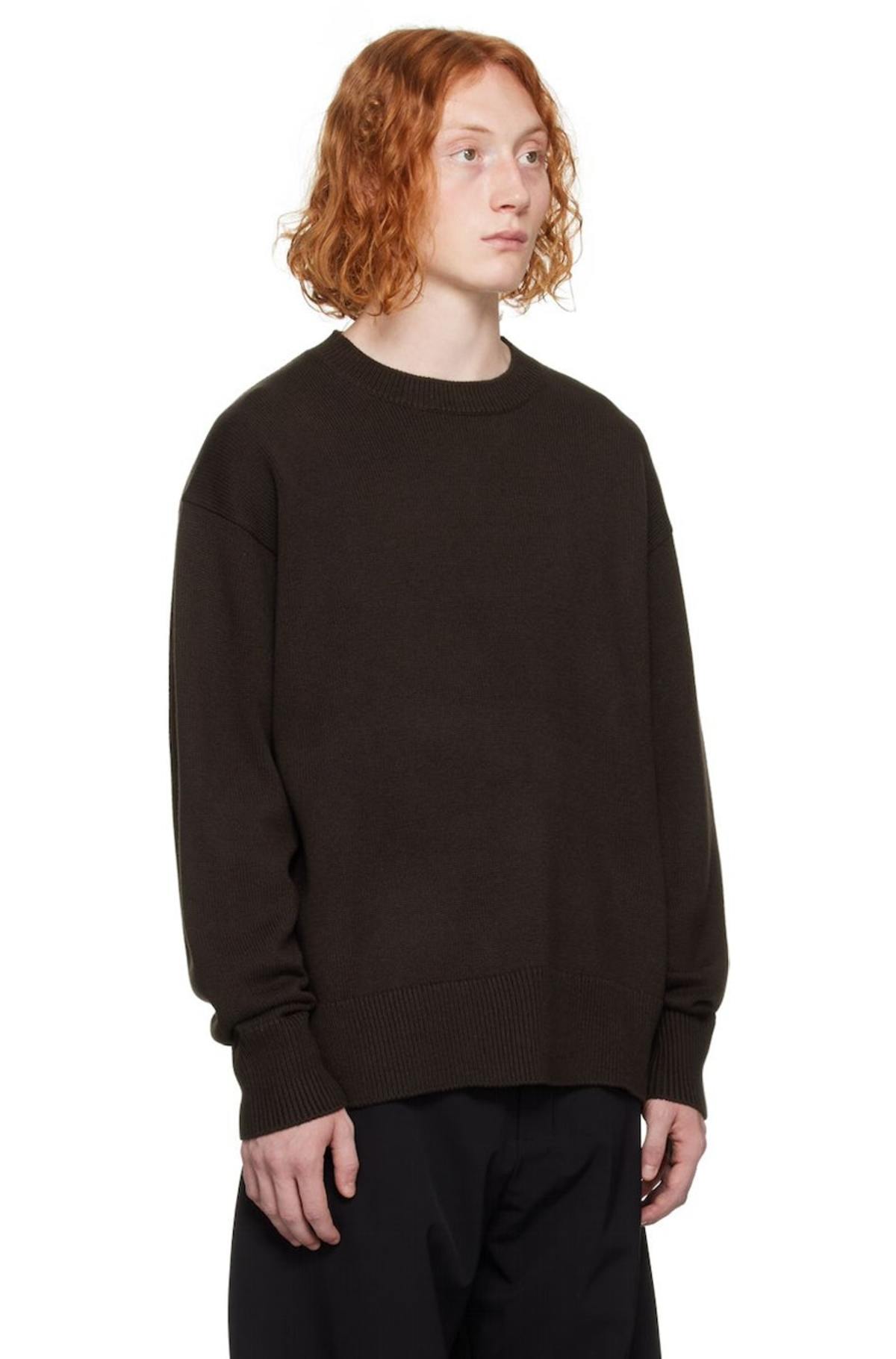 Studio Nicholson Brown Alto Sweater - Ganache | Garmentory