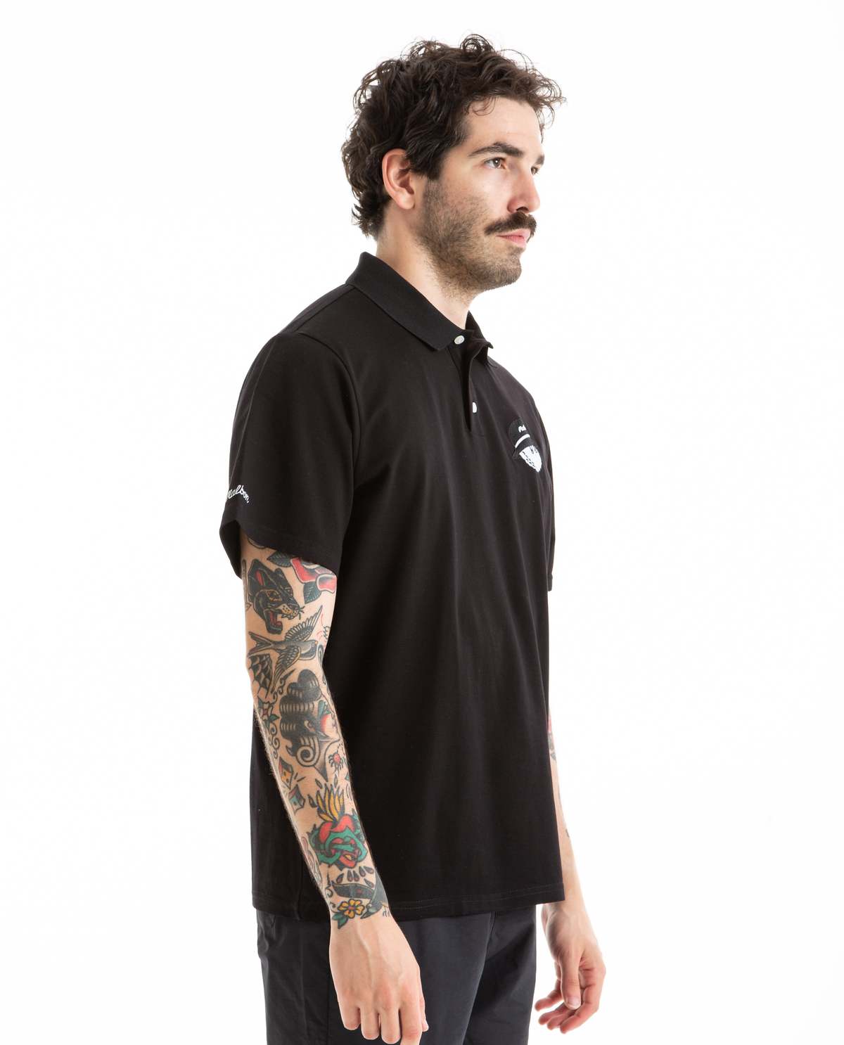 MALBON GOLF Cooper Polo - Black | Garmentory
