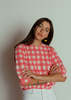 Antipast Cotton Pullover - Pink Check - Thumbnail 1