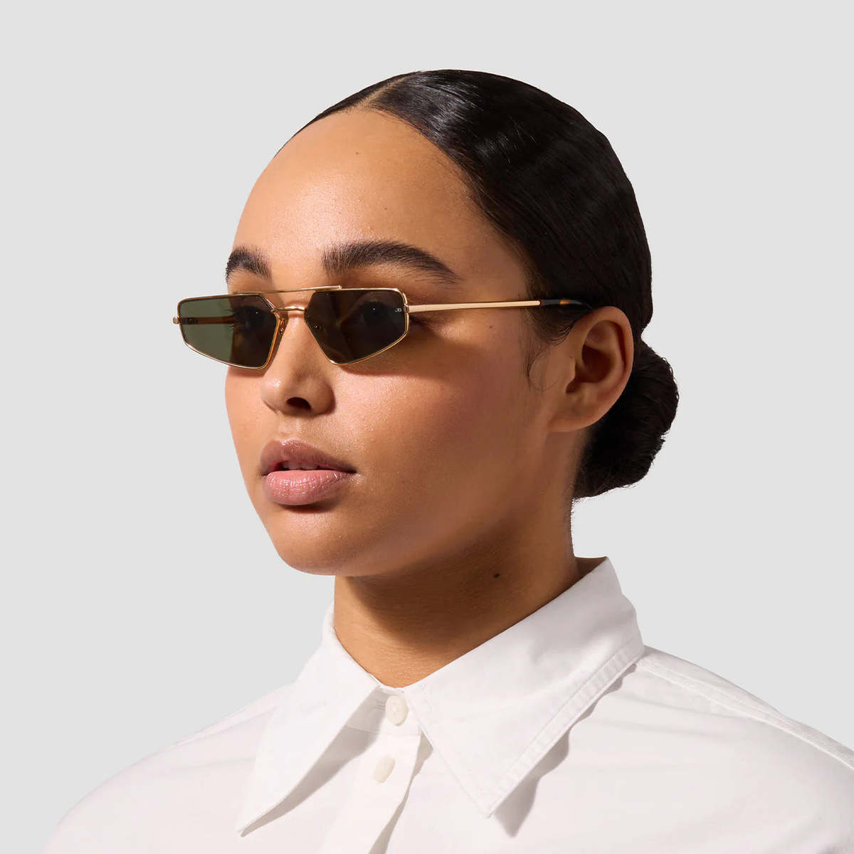 Jenny Bird The Pilot Sunglasses - Gold/Torquoise | Garmentory