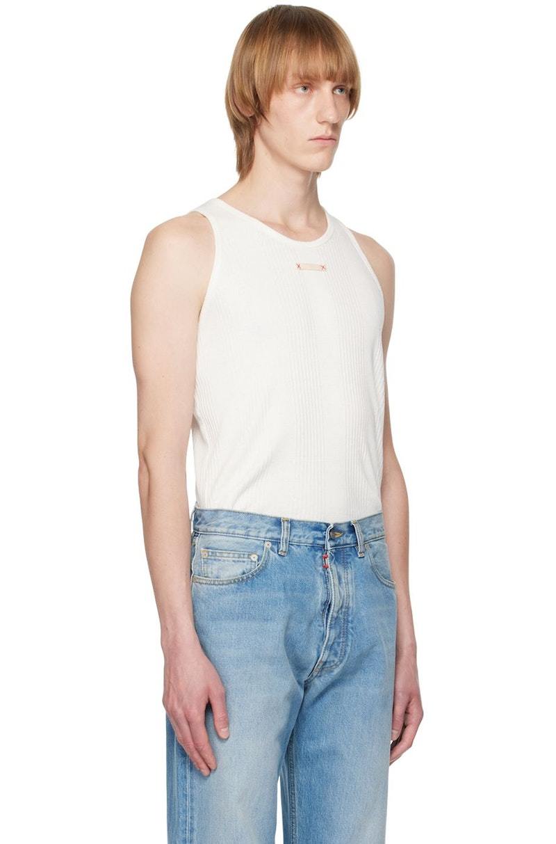 Maison Margiela White Fancy Tank Top | Garmentory