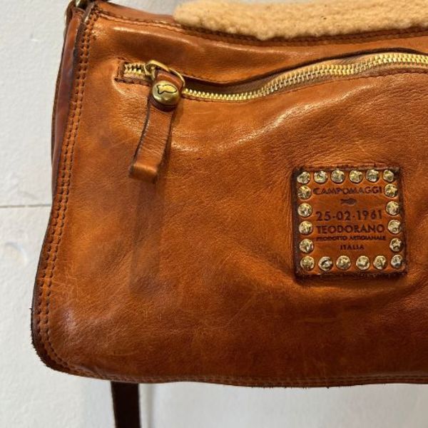 Sac à Épaule Campomaggi M En Cuir De Veau - Couleur Cotto (Orange) - Neuf Avec Étiquettes