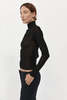 St. Agni Second Skin Knit Top - Black - Thumbnail 2