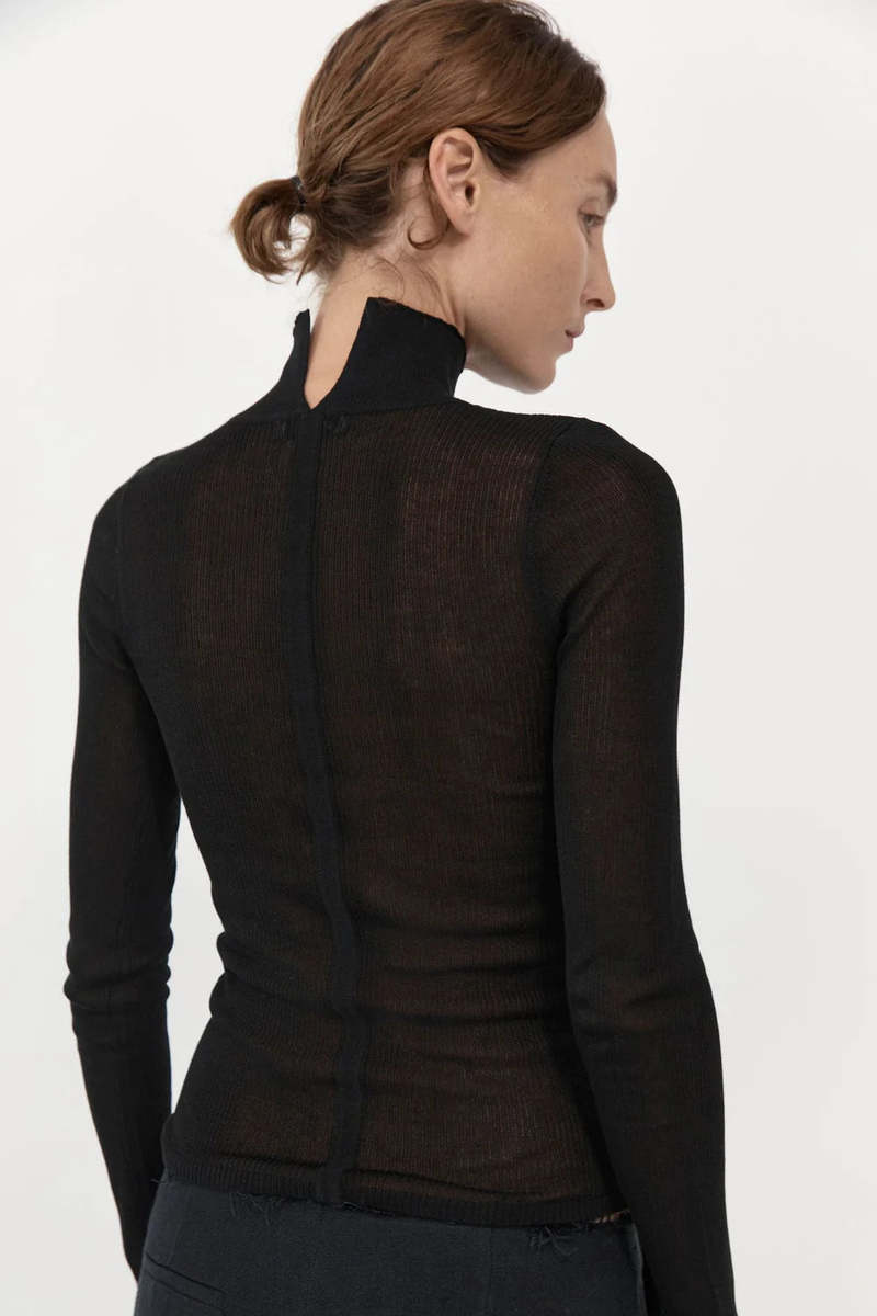 St. Agni Second Skin Knit Top - Black