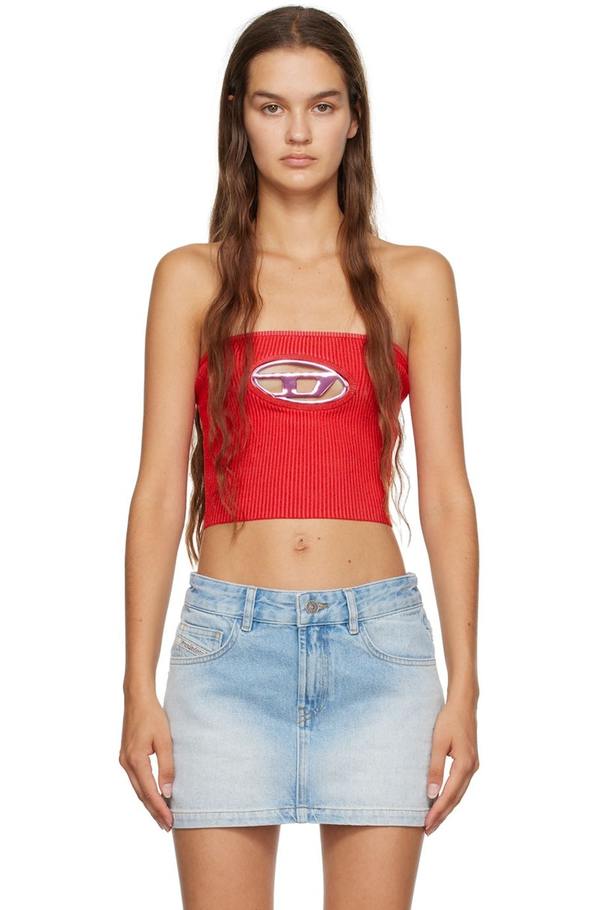 DIESEL Red M-Clarksville-A Tube Top - Red | Garmentory