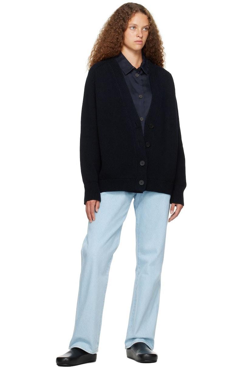 トップス STUDIO NICHOLSON CARDIGAN Studio Nicholson Cardigan - Darkest Navy | Garmentory