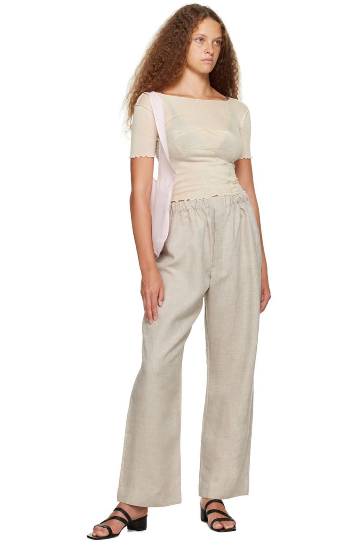 Baserange Beige Lane Lounge Pants - Undyed | Garmentory