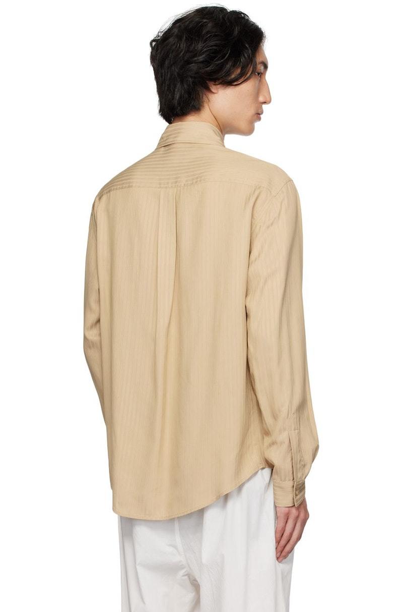 maryam nassir zadeh オーバーサイズシャツ Maryam Nassir Zadeh Beige Foundation Shirt | Garmentory