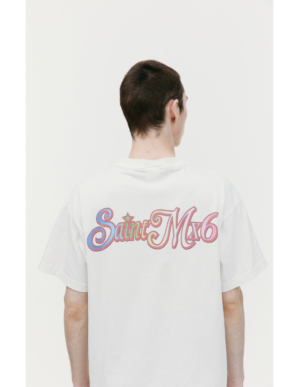 Saint Michael Cotton printed t-shirt - White