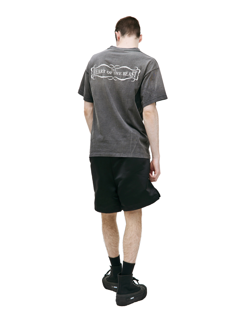 Saint Michael Flesh and Blood Printed T-shirt - Black | Garmentory