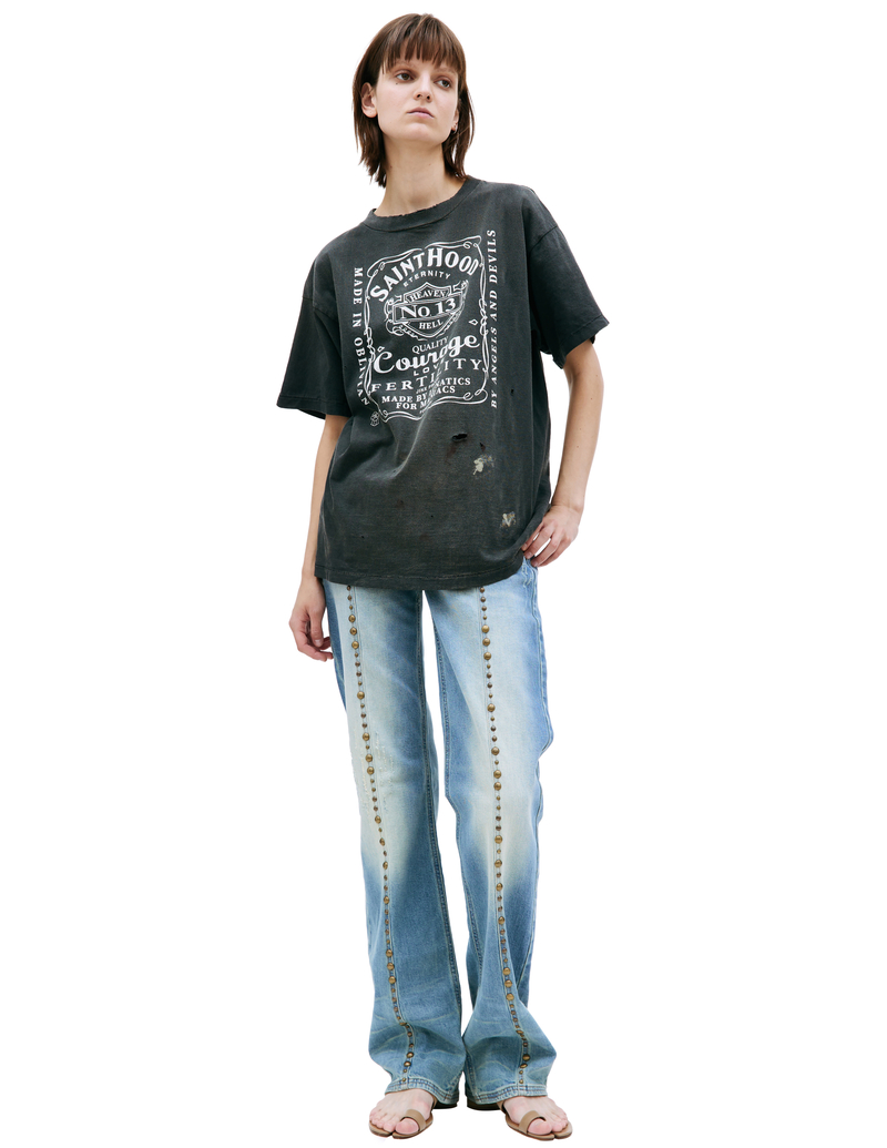 NEIGHBORHOOD SAINT MICHANEL tシャツ　XL BIKE Saint Michael x Neighborhood Skull Bike T-shirt - Gray