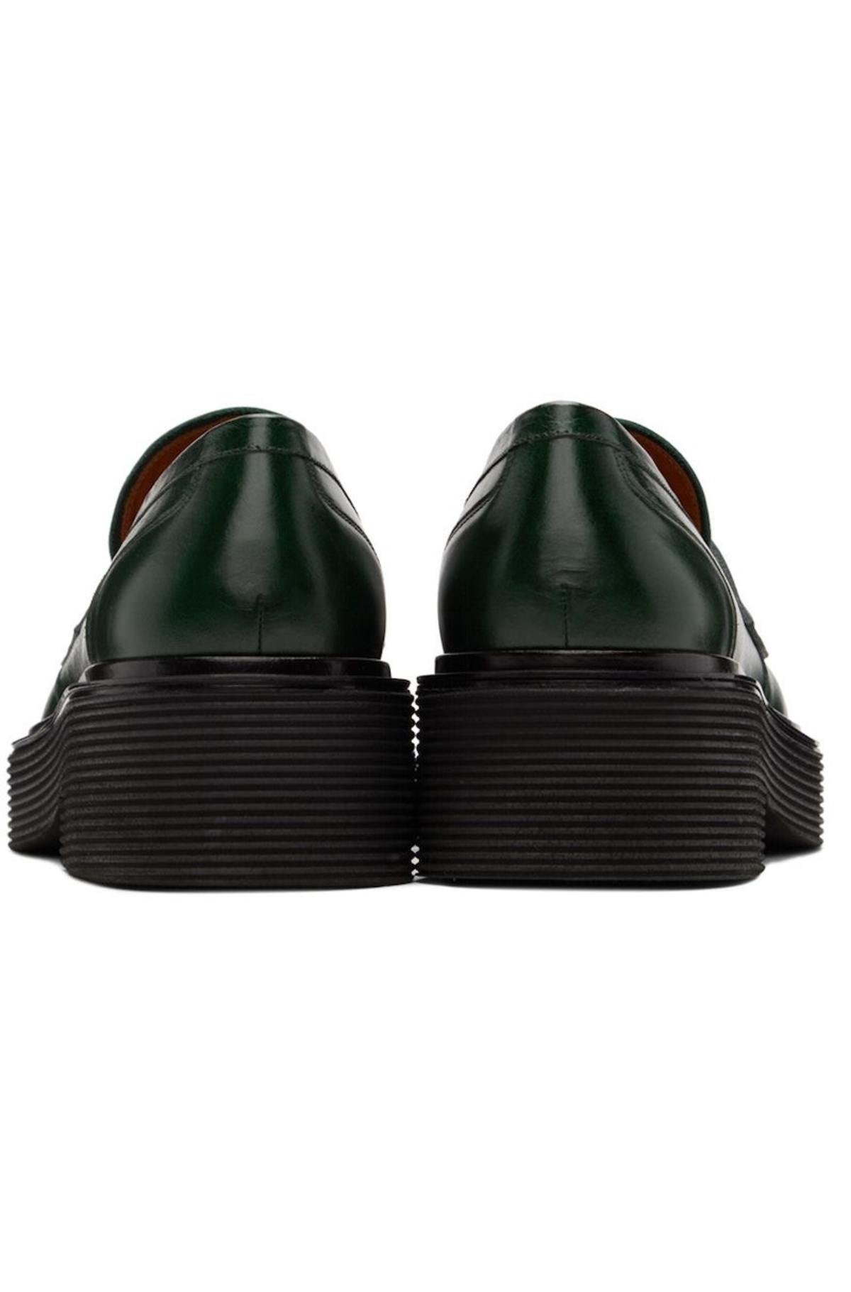 Marni Green Penny Loafers Marni Green Shiny Loafers | Grailed main image 3