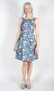Birds of North America Myrmidon Dress - Blue Meadow - Thumbnail 4