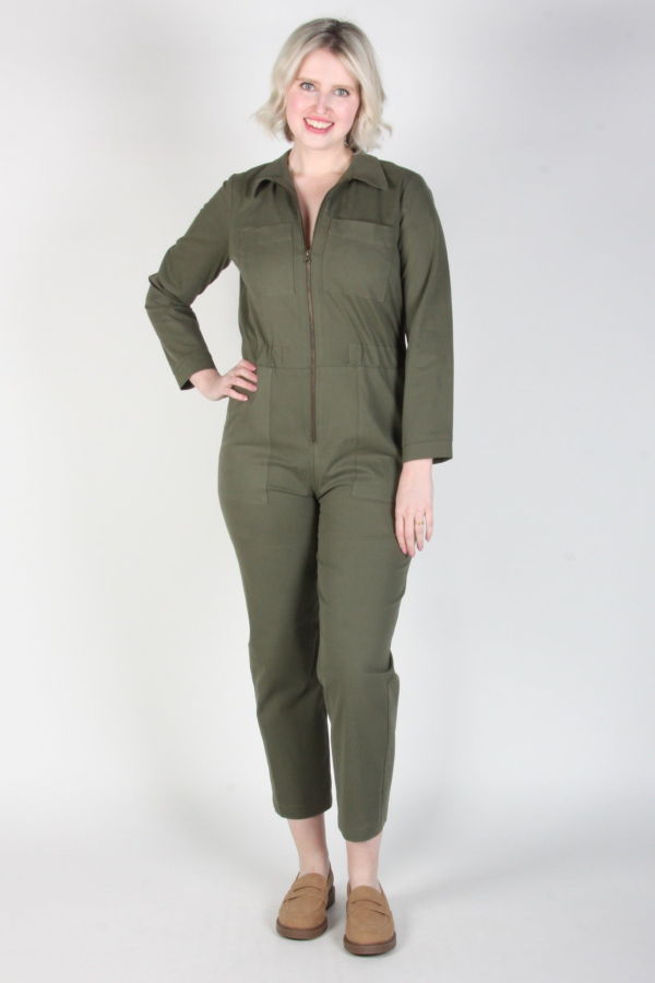Birds of North America Rain Crow Jumpsuit - Artichoke