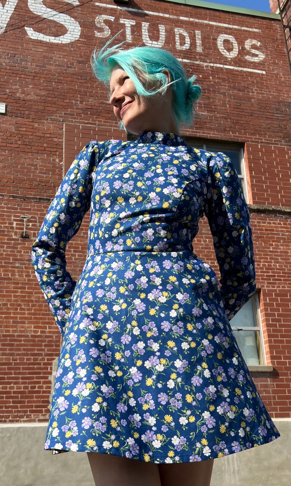 topaz blue dress Verona Smocked Maxi Dress
