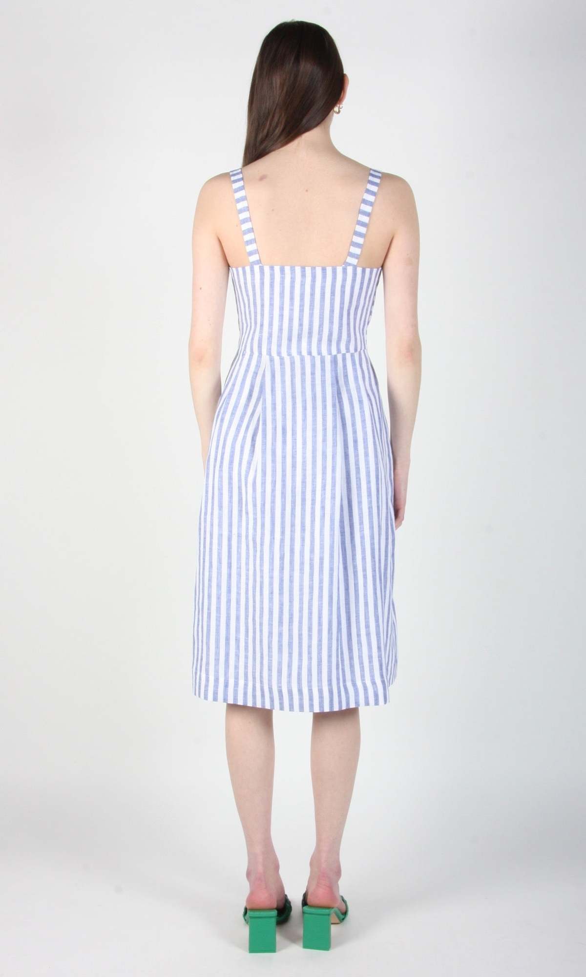 Birds of North America Vesper Sparrow Dress - Royal Stripe - Image 9 of 9