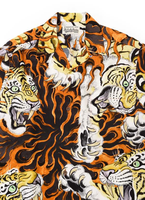 Wacko Maria GUILTY PARTIES TIM LEHI S/S HAWAIIAN SHIRT - BROWN