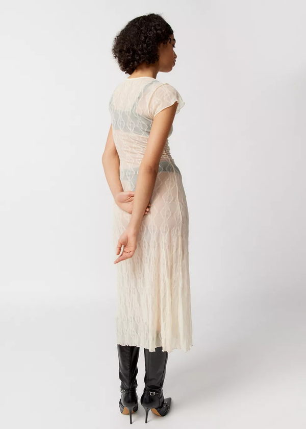linen midi dress floral MILAN LINEN MIDI DRESS