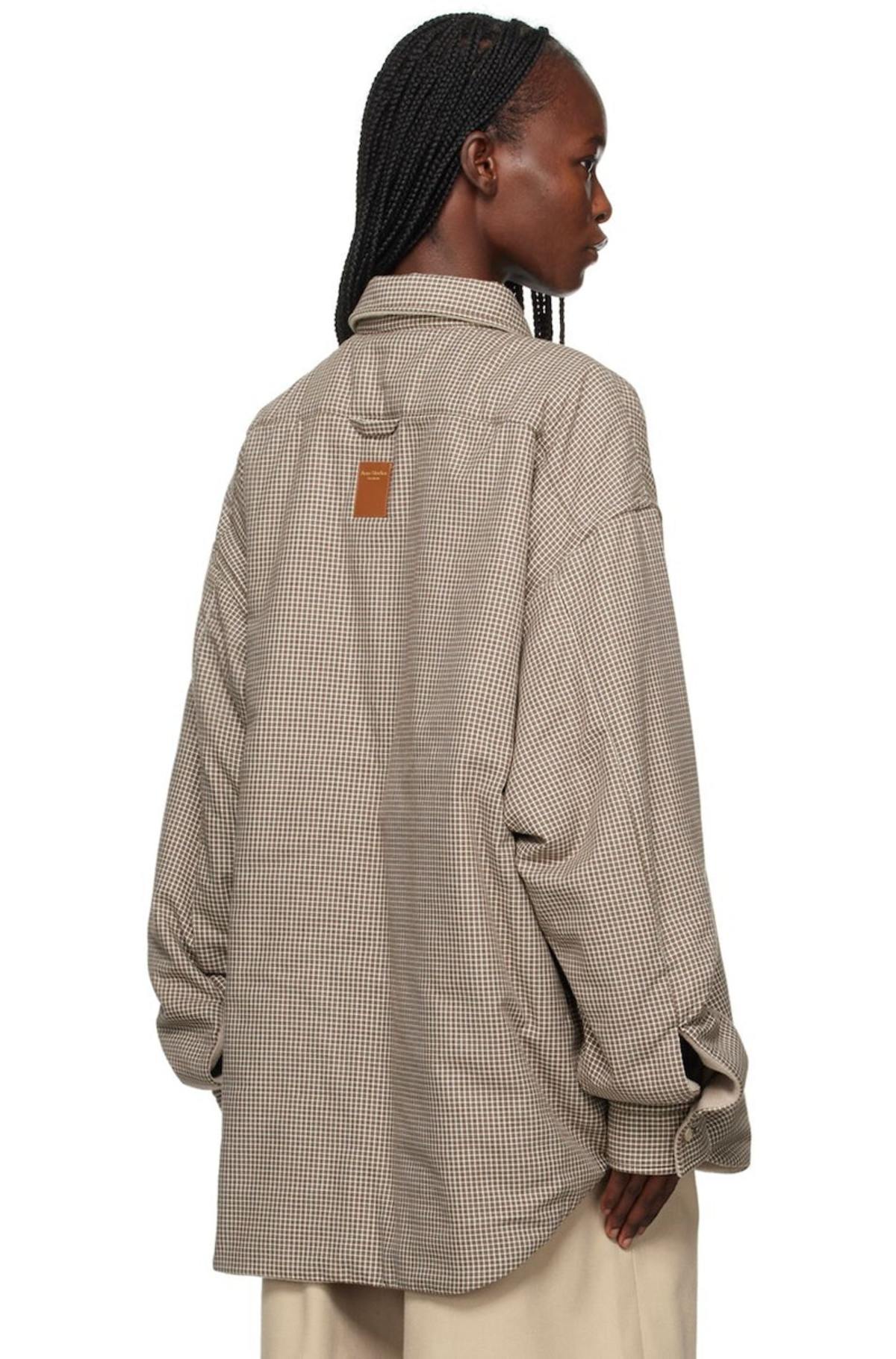 Acne Studios Check Reversible Jacket - Brown | Garmentory
