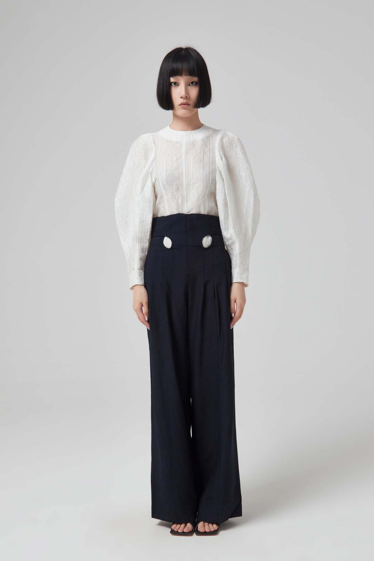マメクロゴウチ Traditional Pattern Jacquard Top TRADITIONAL-PATTERN-JACQUARD-